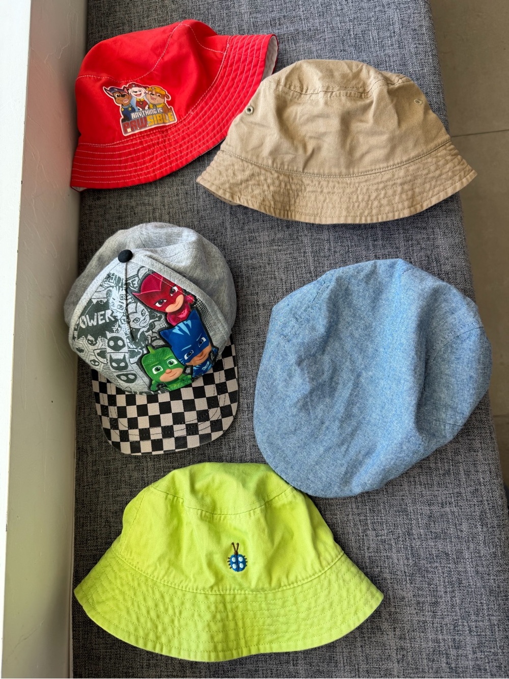 Hat bundle assorted colors sizes fit from 4-6 yrs old